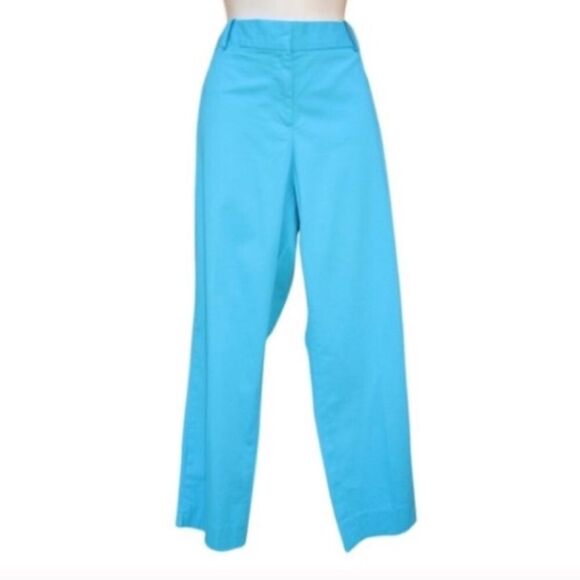 NWT Talbots Turquoise Curvy Cropped Pants - Picture 2 of 7